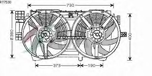 Вентилятор, охлаждение двигателя RT7530