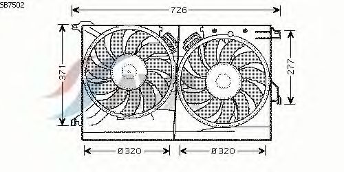 Вентилятор, охлаждение двигателя SB7502