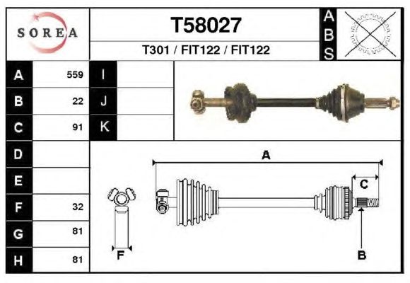Árbol de transmisión T58027
