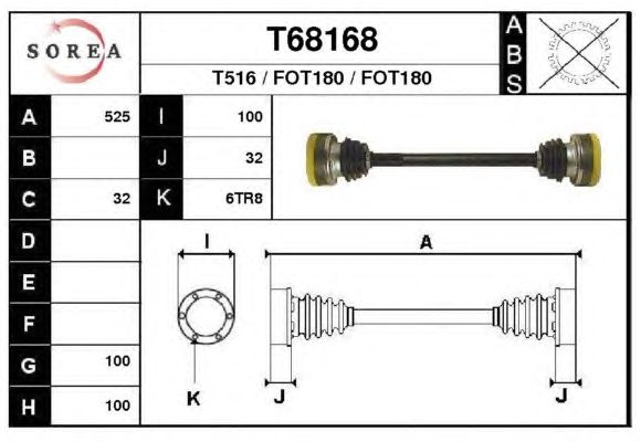 Arbre de transmission T68168