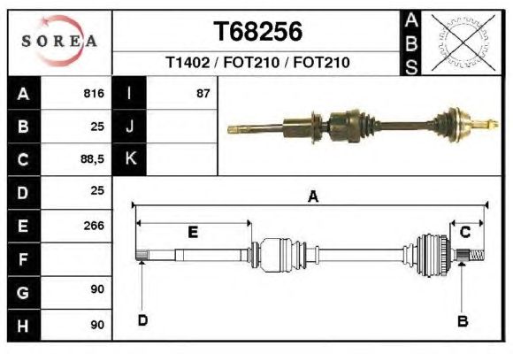 Árbol de transmisión T68256