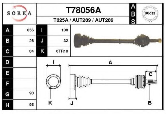 Veio de transmissão T78056A