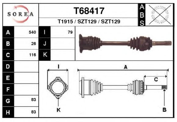 Árbol de transmisión T68417