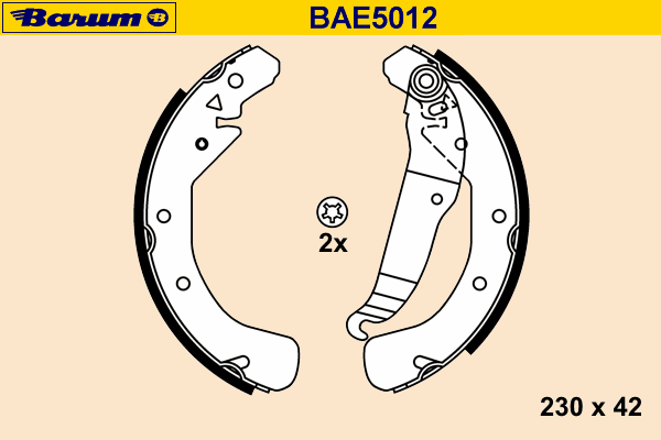Комплект тормозных колодок BAE5012