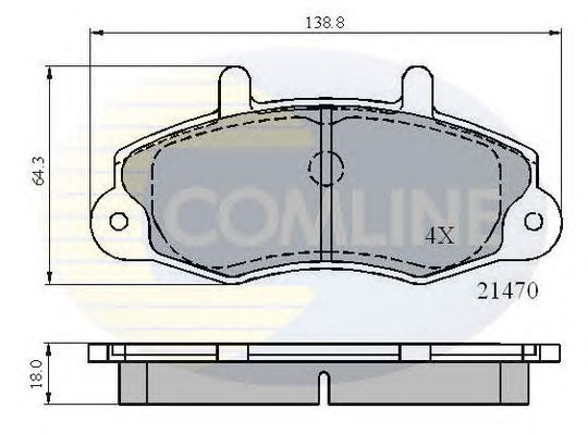 Комплект тормозных колодок, дисковый тормоз CBP0132