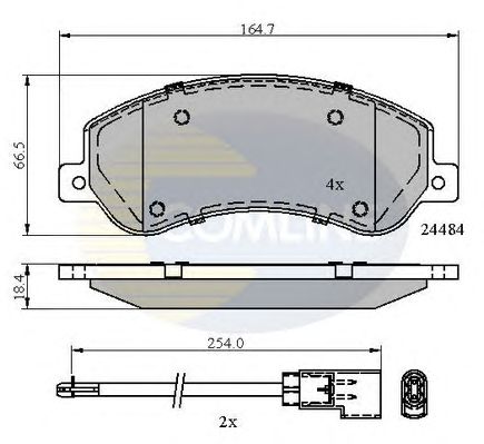 Комплект тормозных колодок, дисковый тормоз CBP21512