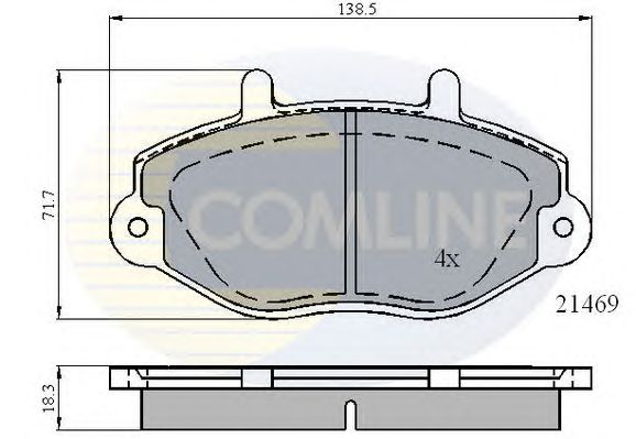 Комплект тормозных колодок, дисковый тормоз CBP0924