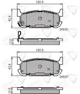 Brake Pad Set, disc brake ADB31521