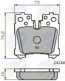Комплект тормозных колодок, дисковый тормоз CBP01722