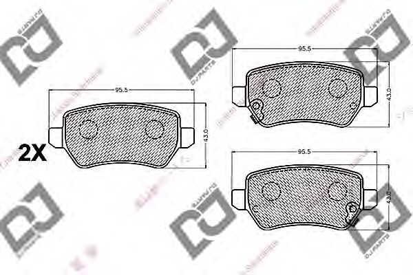 Комплект тормозных колодок, дисковый тормоз BP2110