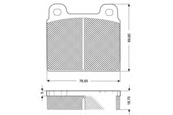 Комплект тормозных колодок, дисковый тормоз PF10181