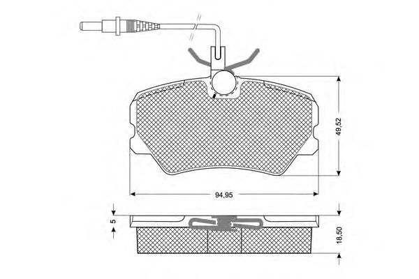 Комплект тормозных колодок, дисковый тормоз PF10441