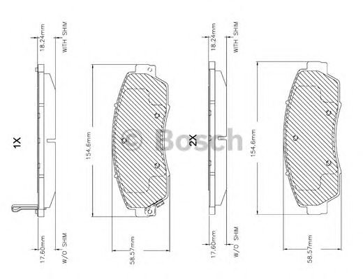 Комплект тормозных колодок, дисковый тормоз F 03B 150 149