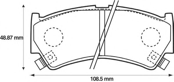 Комплект тормозных колодок, дисковый тормоз 572433B