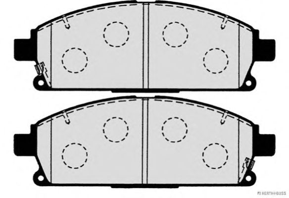 Комплект тормозных колодок, дисковый тормоз J3601071