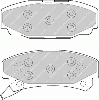 Комплект тормозных колодок, дисковый тормоз FDB921