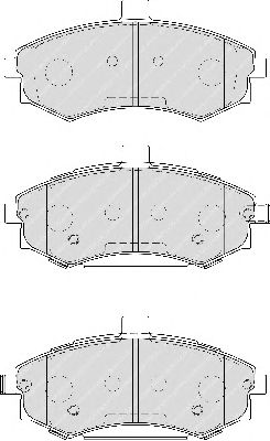 Комплект тормозных колодок, дисковый тормоз FDB1840
