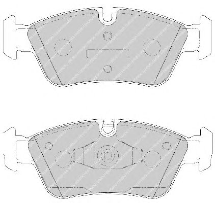 Комплект тормозных колодок, дисковый тормоз FDB1751