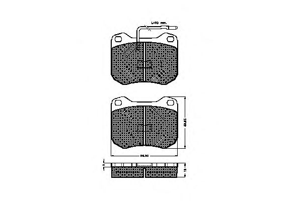 Комплект тормозных колодок, дисковый тормоз 30088