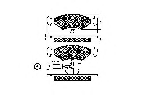 Комплект тормозных колодок, дисковый тормоз 30132