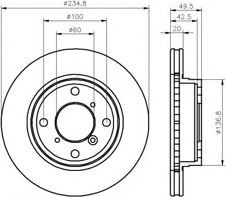 Тормозной диск MDC1059