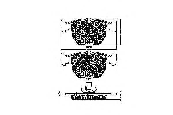 Kit de plaquettes de frein, frein à disque 32453
