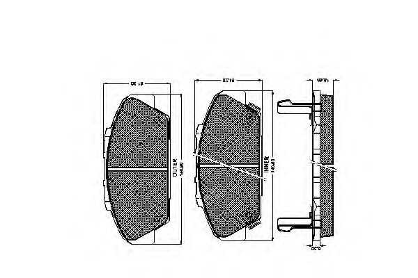 Комплект тормозных колодок, дисковый тормоз 32694