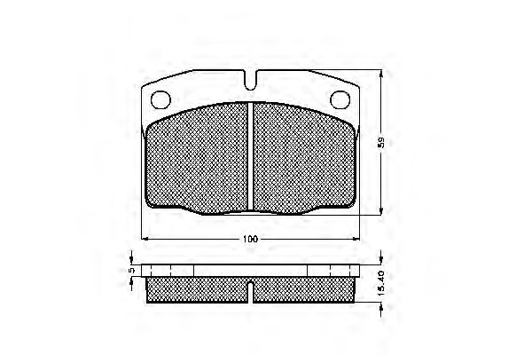 Комплект тормозных колодок, дисковый тормоз 32707
