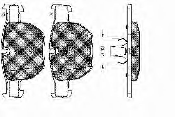 Комплект тормозных колодок, дисковый тормоз 32907