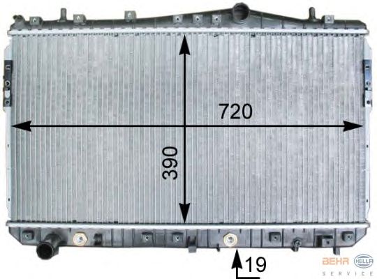 Radiator, engine cooling 8MK 376 762-681