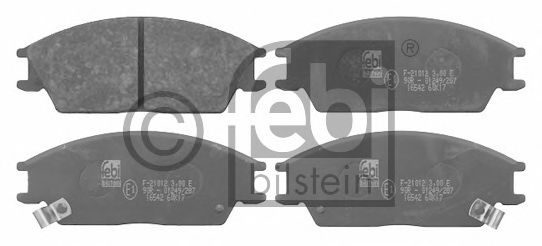 Комплект тормозных колодок, дисковый тормоз 16542
