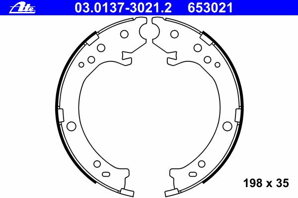 Комплект тормозных колодок, стояночная тормозная система 03.0137-3021.2