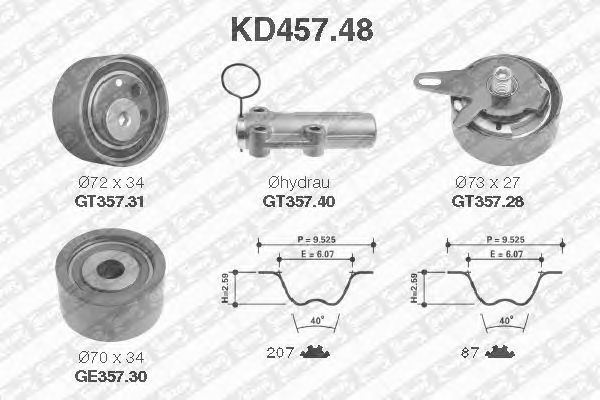 Timing Belt Kit KD457.48