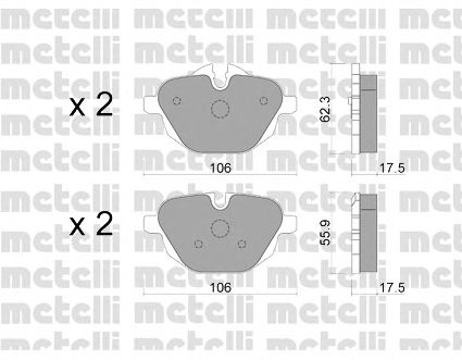 Комплект тормозных колодок, дисковый тормоз 22-0920-0