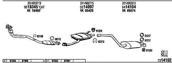 Exhaust System MB19007