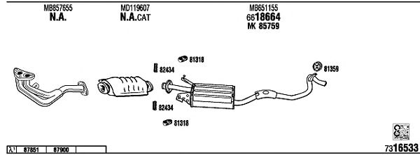 Exhaust System MI70013