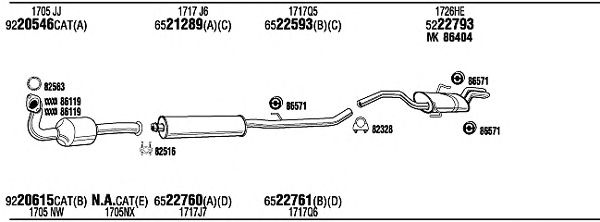 Exhaust System PET15116