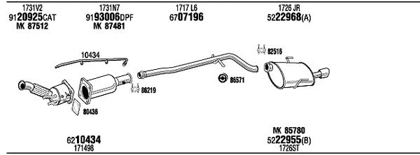 Exhaust System PET15854