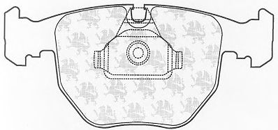 Комплект тормозных колодок, дисковый тормоз BP1052