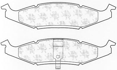 Комплект тормозных колодок, дисковый тормоз BP1034