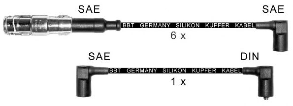Jogo de cabos de ignição ZK414