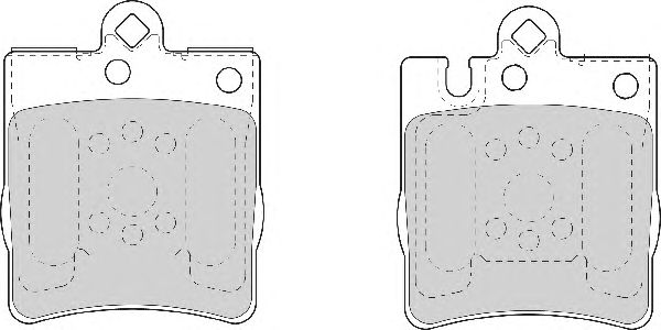 Комплект тормозных колодок, дисковый тормоз FD7004A