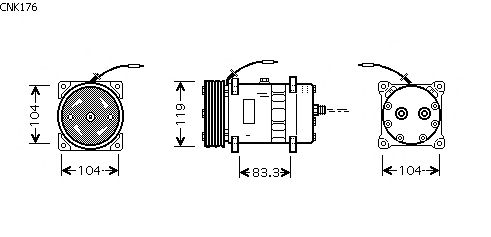 Kompressori, ilmastointilaite CNK176