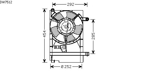 Ventilateur, refroidissement du moteur DW7512