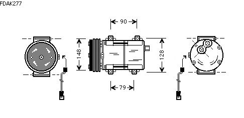 Compressor, ar condicionado FDAK277