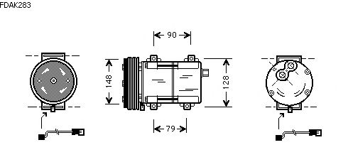 Kompressori, ilmastointilaite FDAK283