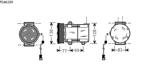 Compresor, aire acondicionado FDAK289