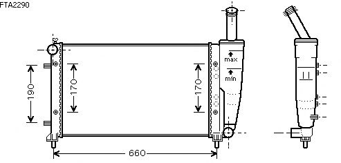 Radiador, refrigeración del motor FTA2290