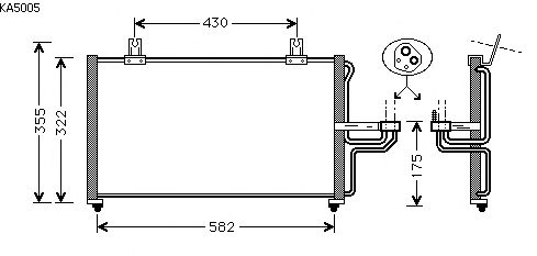 Condensador, ar condicionado KA5005