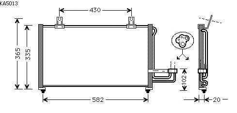Condensator, airconditioning KA5013
